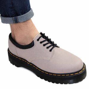 Dr. Martens 8053 Quad Retro Vintage Taupe Platform Derby Oxfords, Size 10
